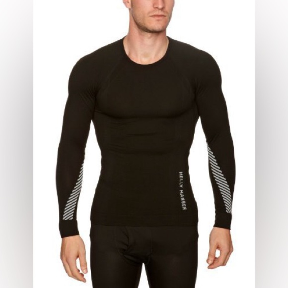 Helly Hansen Black Men’s Dry Revolution Long Sleeve Shirt Undershirt size Medium